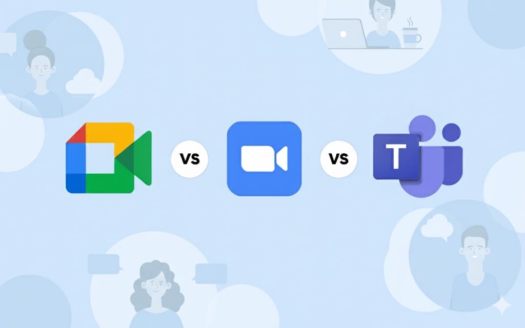 Google Meet vs Zoom and Teams Time compared