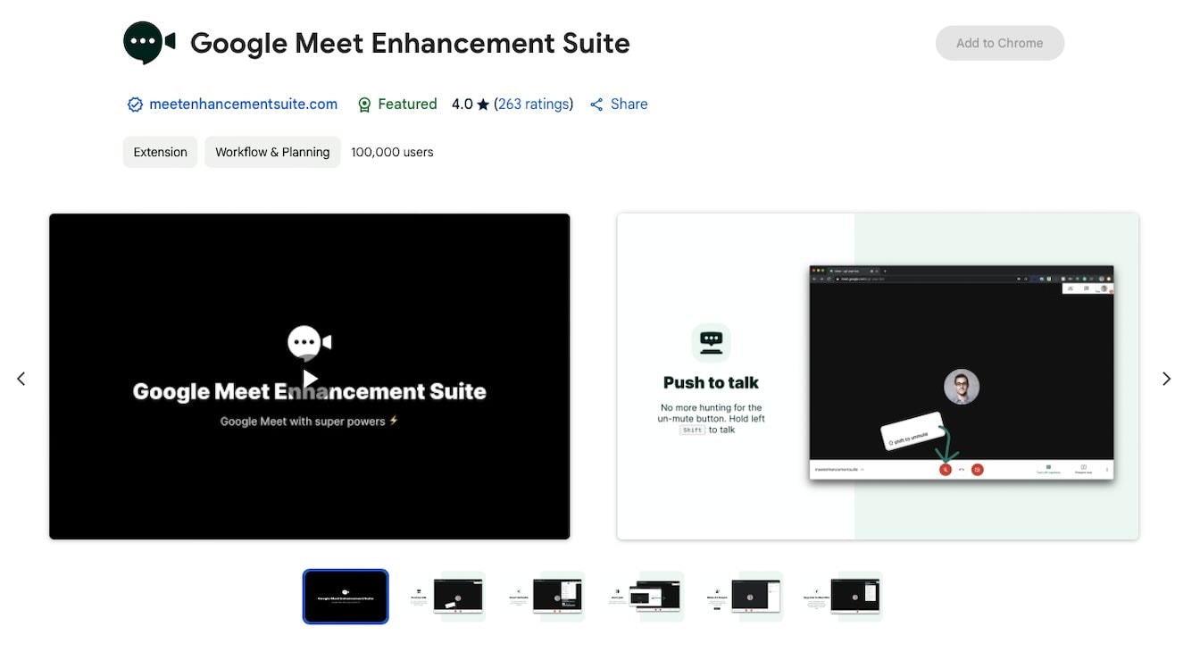 Google Meet Enhancement Suite - example