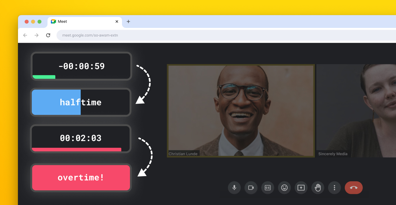 Timer Chrome Extensions for Google Meet calls Blog Google Meet Timer